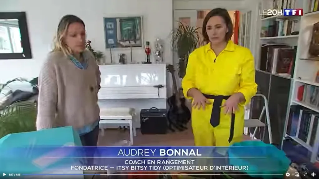 Bonnes résolutions - Faites le tri dans vos placards - reportage TF1 -JT 20h - Audrey Bonnal - coach en rangement - Itsy Bitsy Tidy - optimisatrice d'intérieur