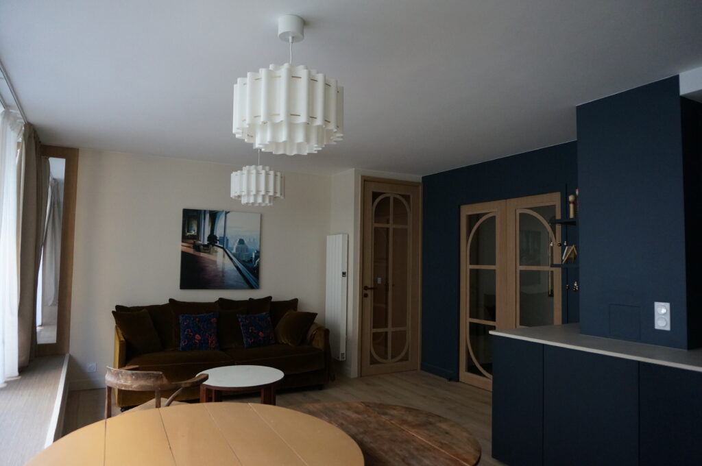 Rénovation d'intérieur Appartement bercy Paris- portes vitrées sur mesure - cuisine schimdt- itsy bisty tidy